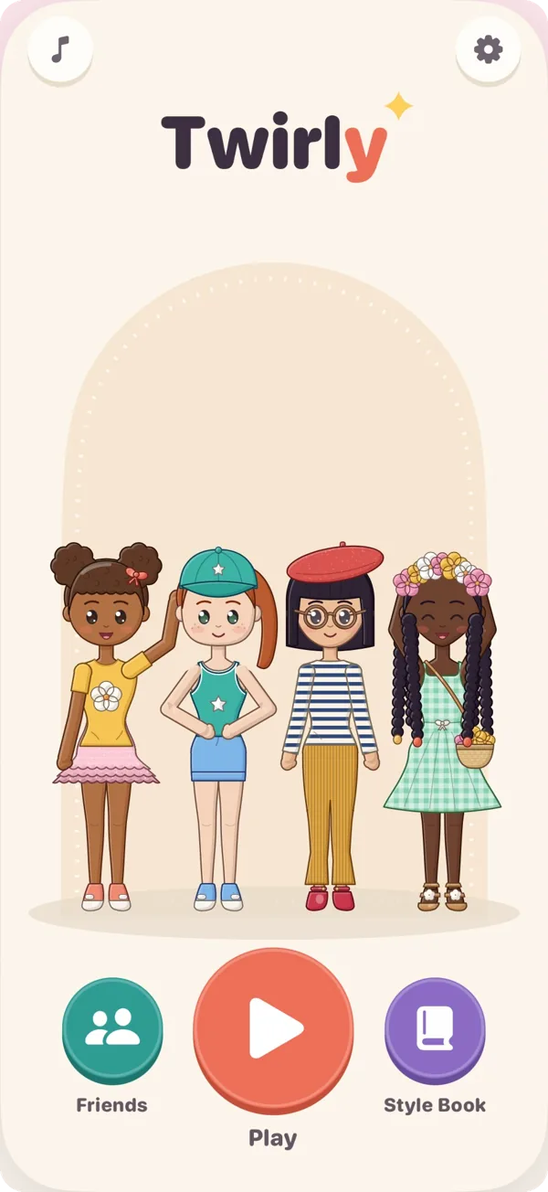 Four friends to dress — Twirly