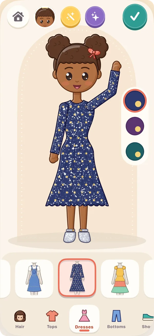 Tap to dress — Twirly
